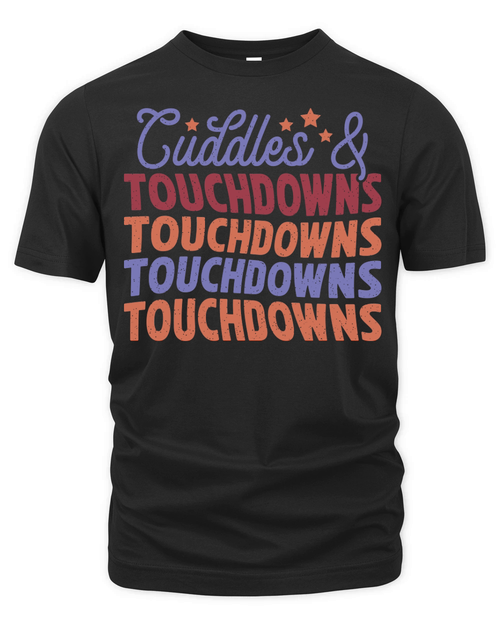 Cuddles and Touchdowns color grunge Organic Unisex T-shirt