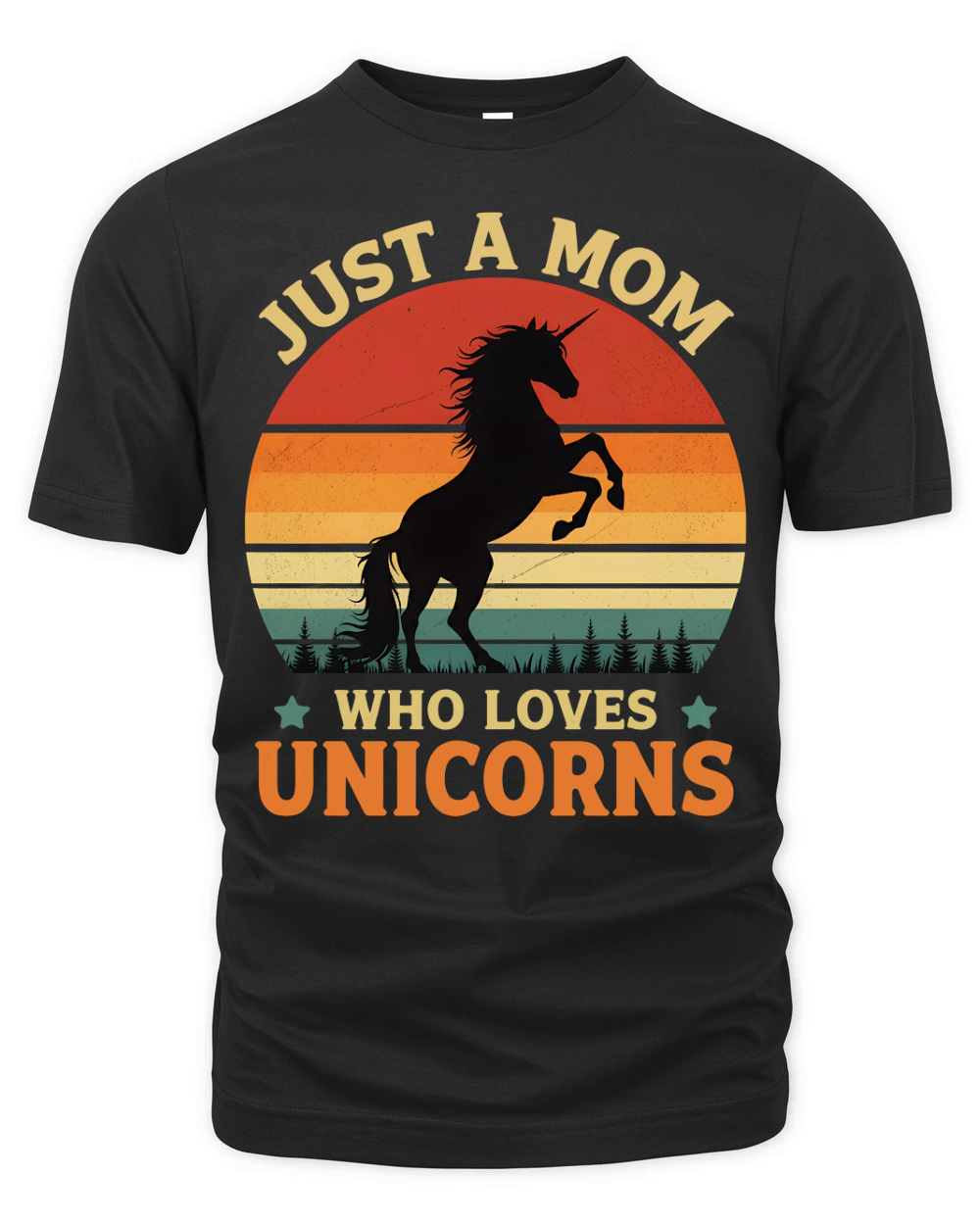 Just a mom who love unicorns Organic Unisex T-shirt