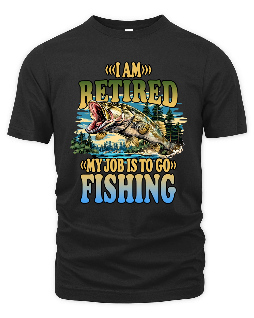 MY JOB IS TO GO Fishing Organic Unisex T-shirt