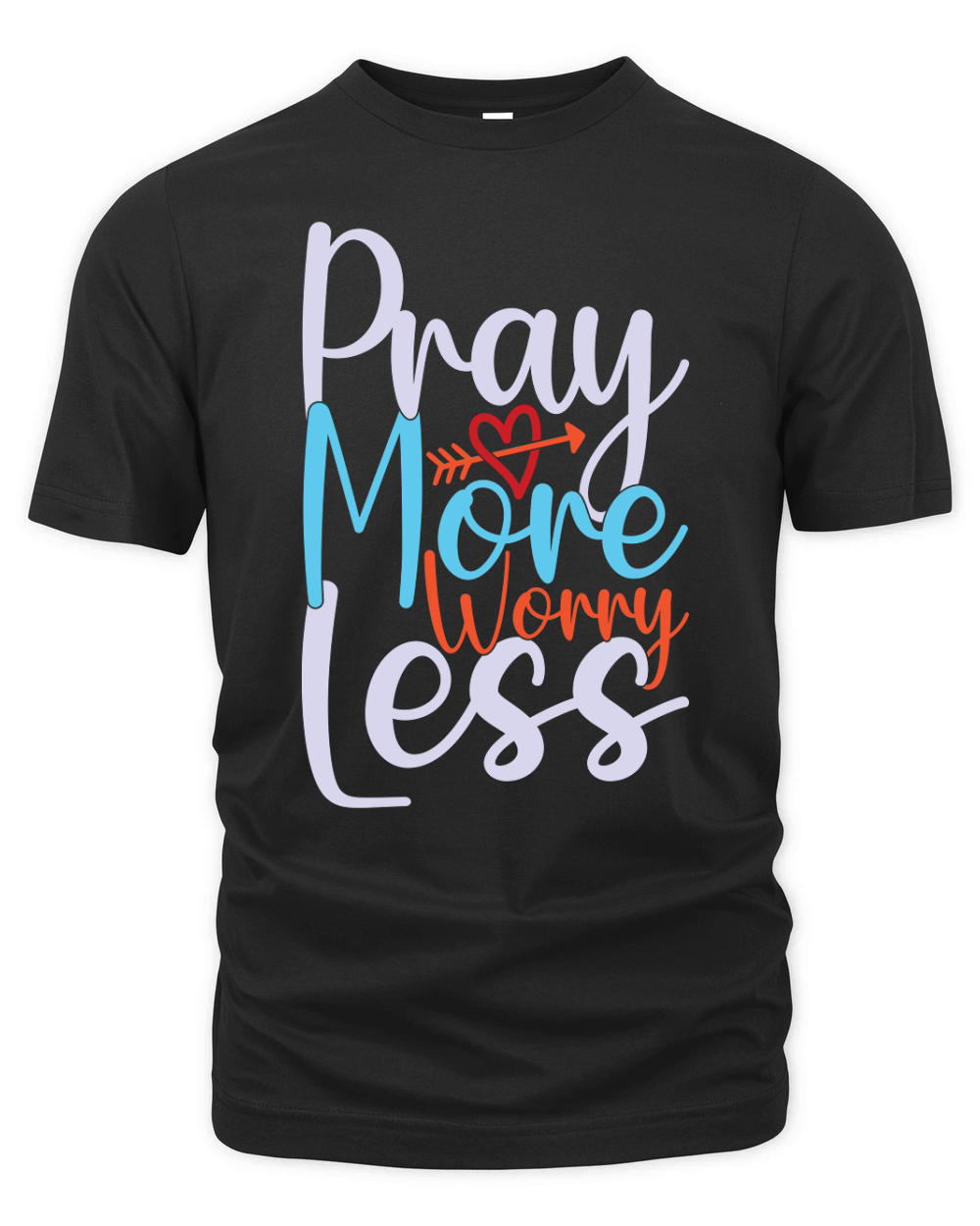 Pray More Worry Less Organic Unisex T-shirt