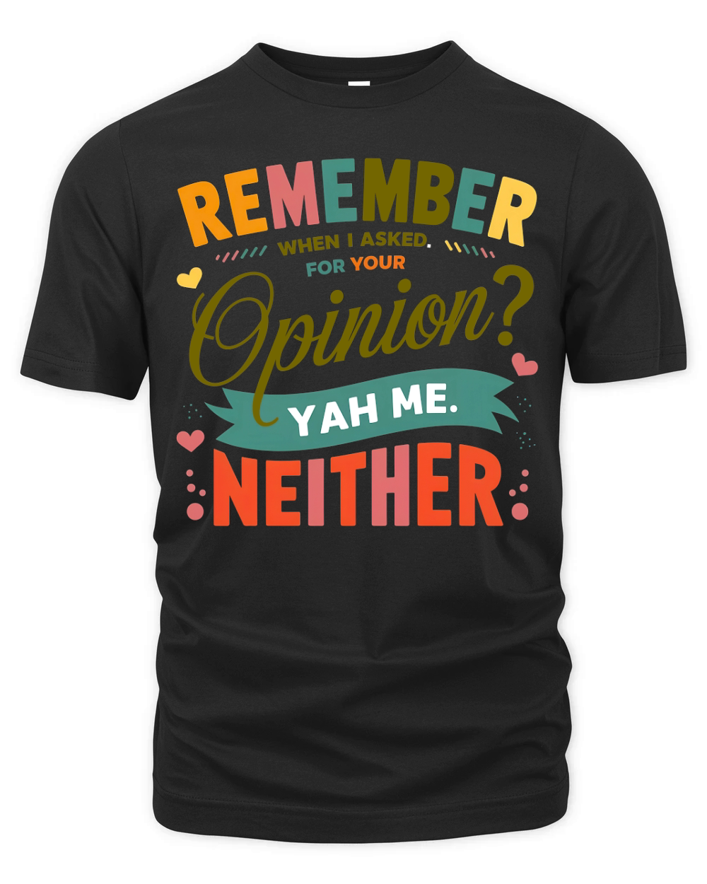 Remember When I Asked For Your Opinion Organic Unisex T-shirt