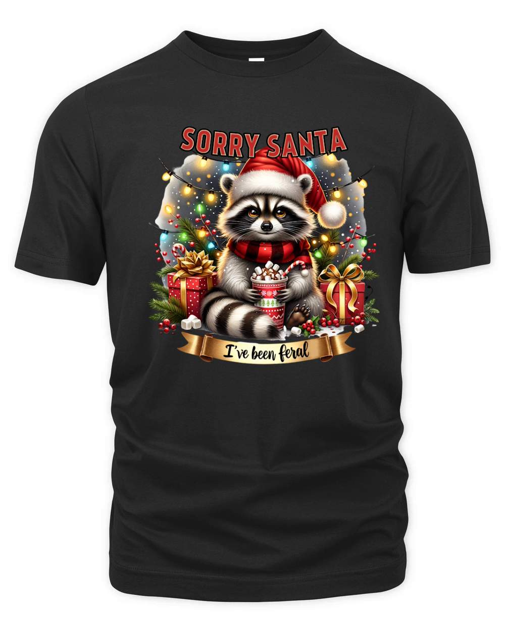 Sorry santa Ive been feral 03 Organic Unisex T-shirt