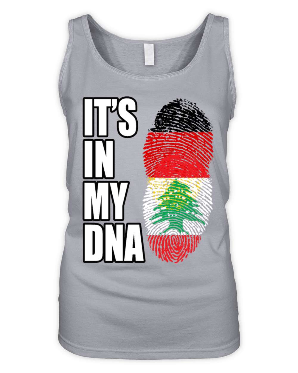 German And Lebanese Mix DNA Flag Heritage Organic Women's Tank Top