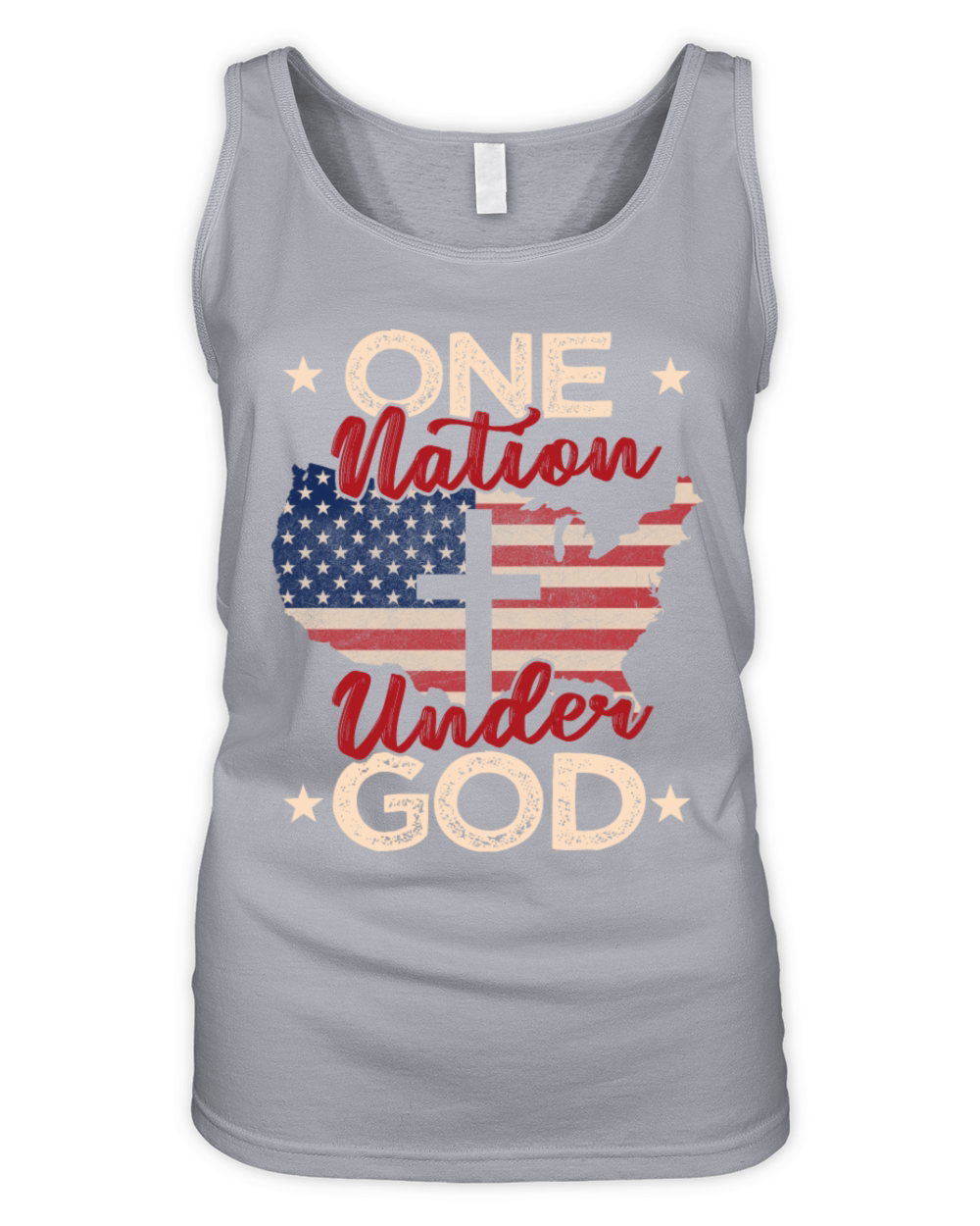 One Nation Under God Organic Women's Tank Top