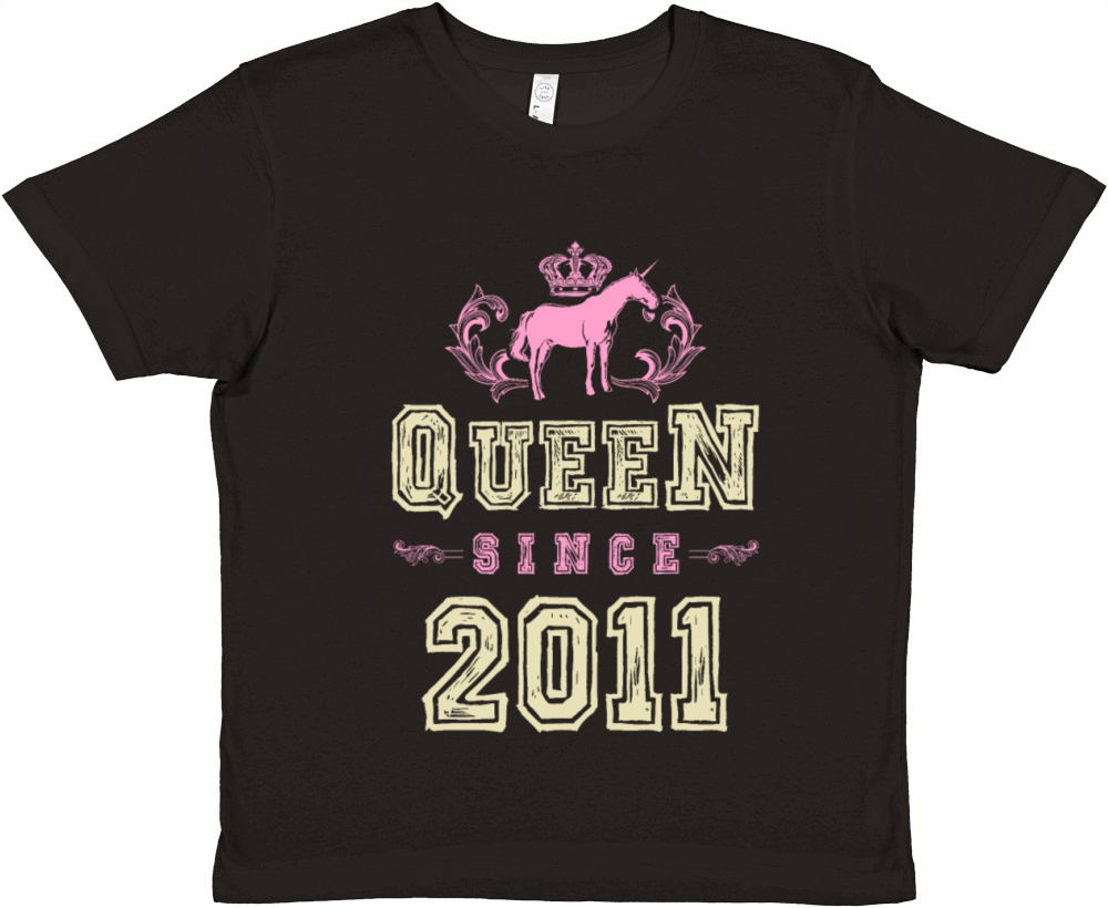 2011 Queen unicorn Premium Kids Crewneck T-shirt