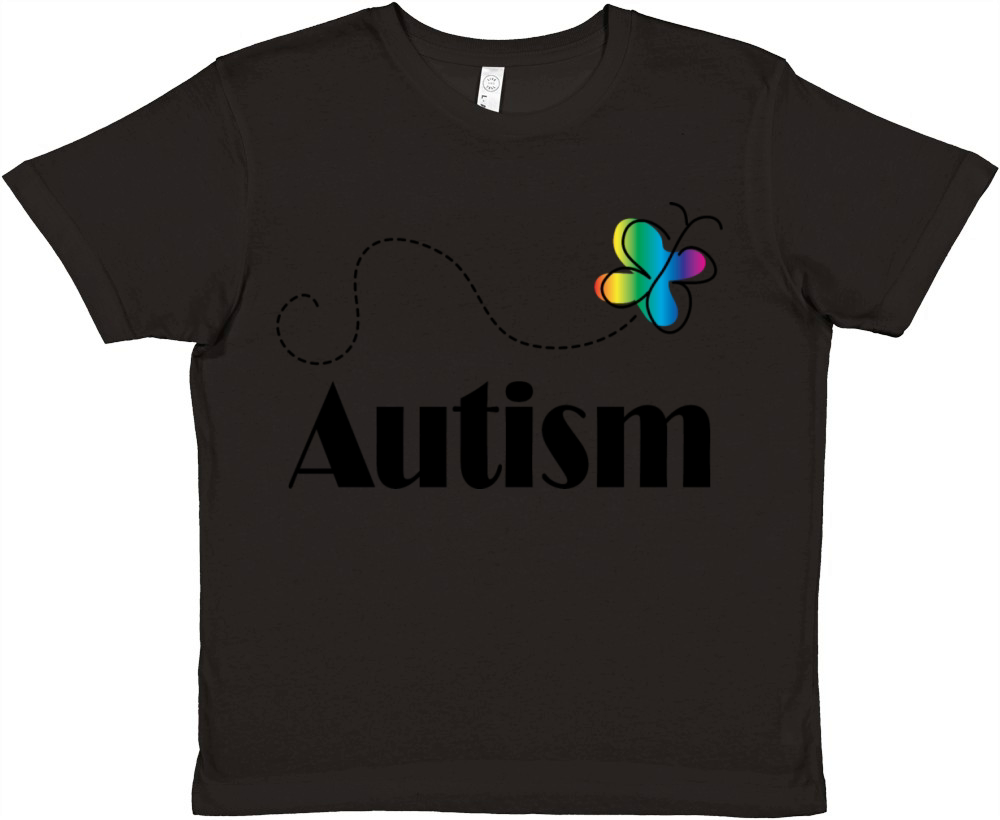 Autism Awareness Butterfly Premium Kids Crewneck T-shirt
