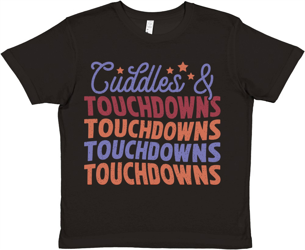 Cuddles and Touchdowns color grunge Premium Kids Crewneck T-shirt