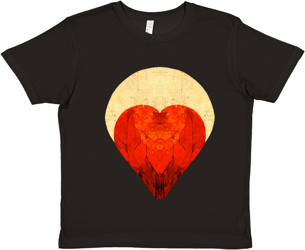 Love Heart & Moon Premium Kids Crewneck T-shirt