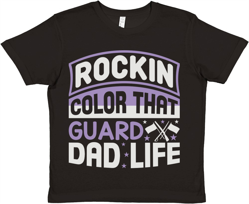 Rockin That Color Guard Dad Life 04 Premium Kids Crewneck T-shirt