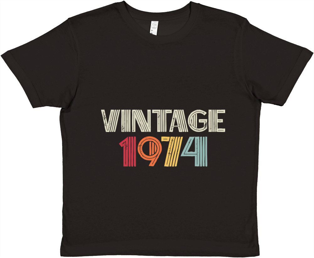 Vintage 1974 Birthday Premium Kids Crewneck T-shirt