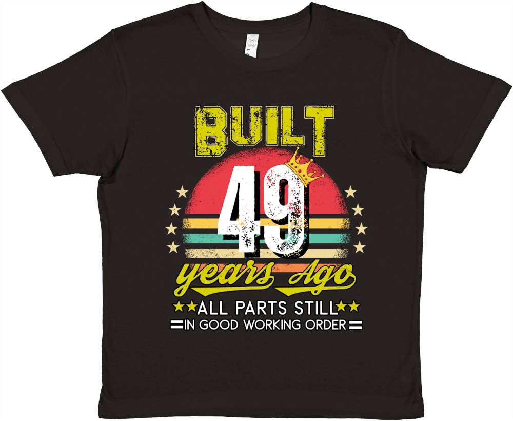 Vintage Birthday 49 Premium Kids Crewneck T-shirt