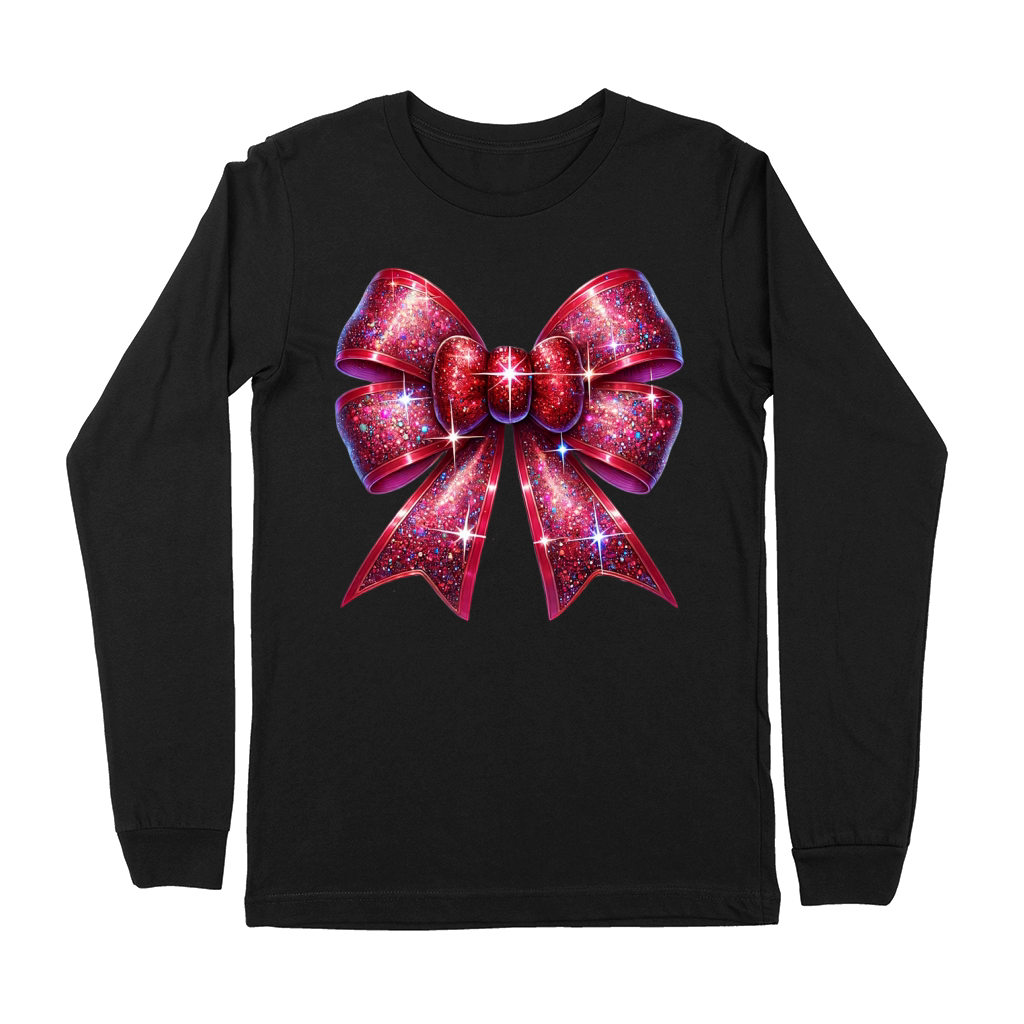 Christmas Coquette Bow 9 08 Premium Long Sleeve