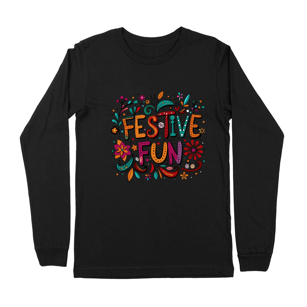Festive Fun bright colors with playful doodles Premium Long Sleeve