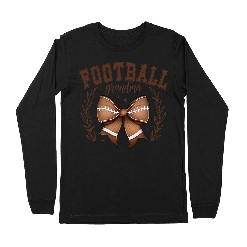 FootballGrandma Bow Premium Long Sleeve