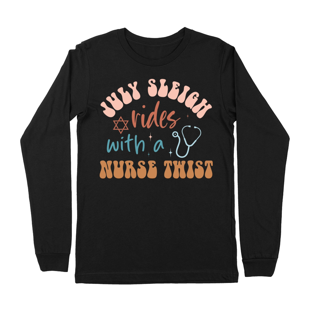 July sleigh rides with a nurse twist Premium Long Sleeve