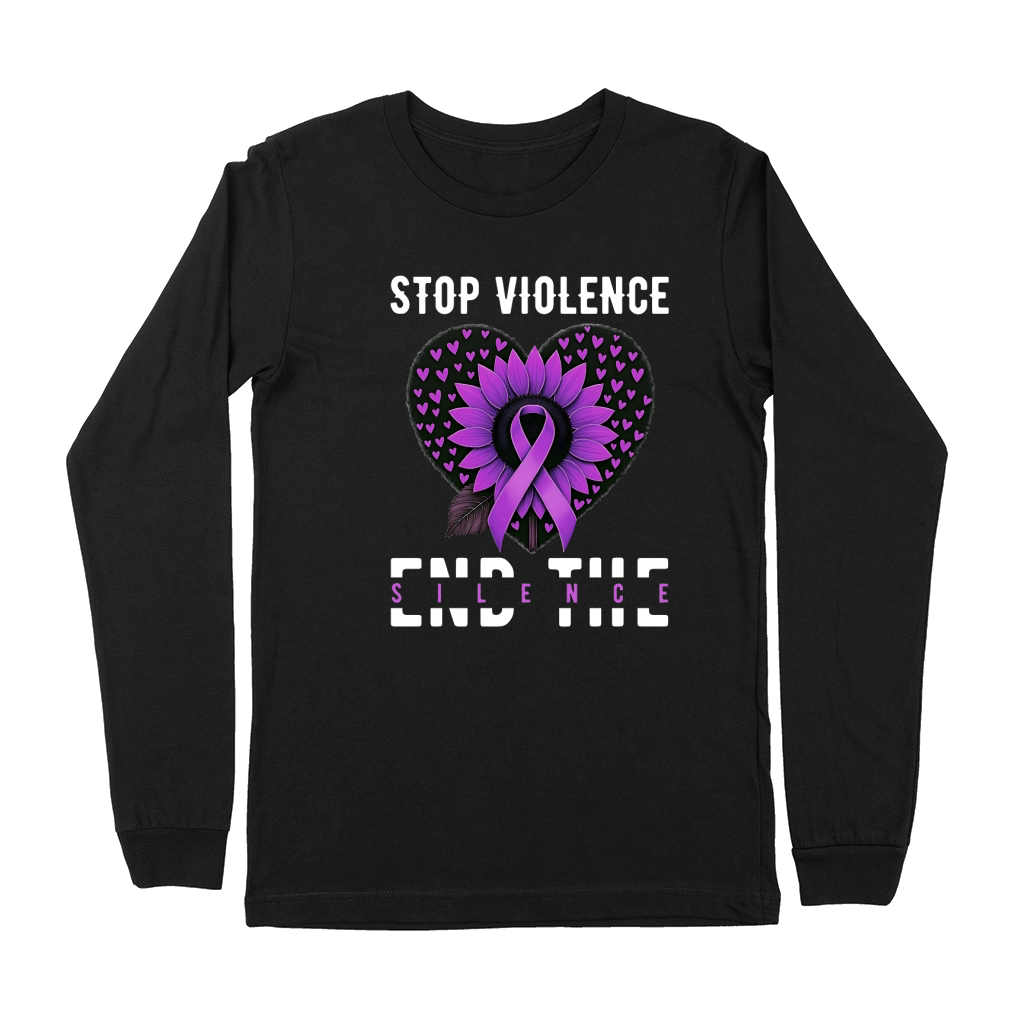 Stop violence end tlle silence Premium Long Sleeve