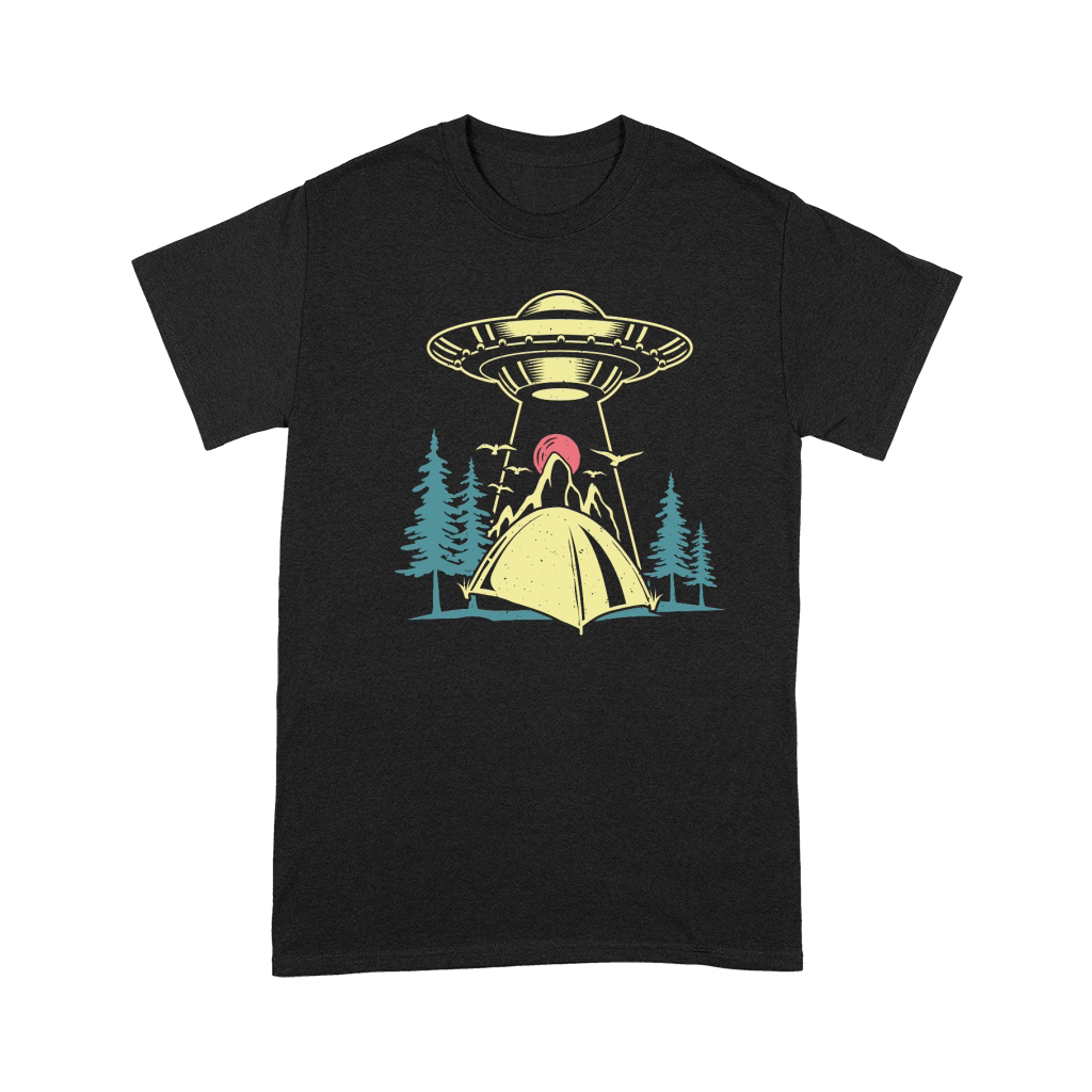 Vintage UFO Alien camping mountain Premium T-shirt
