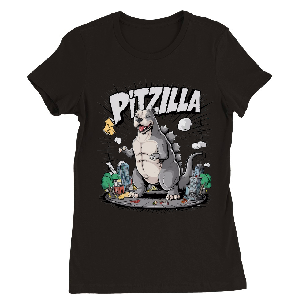 dogzilla (5) Premium Womens Crewneck T-shirt