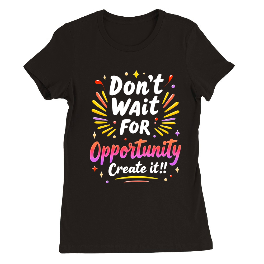 Dont Wait For Opportunity Creata It! 1 Premium Womens Crewneck T-shirt