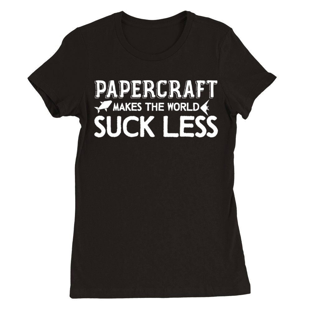 Papercraft Joke Origami Artwork Paper Cardmaking Premium Womens Crewneck T-shirt