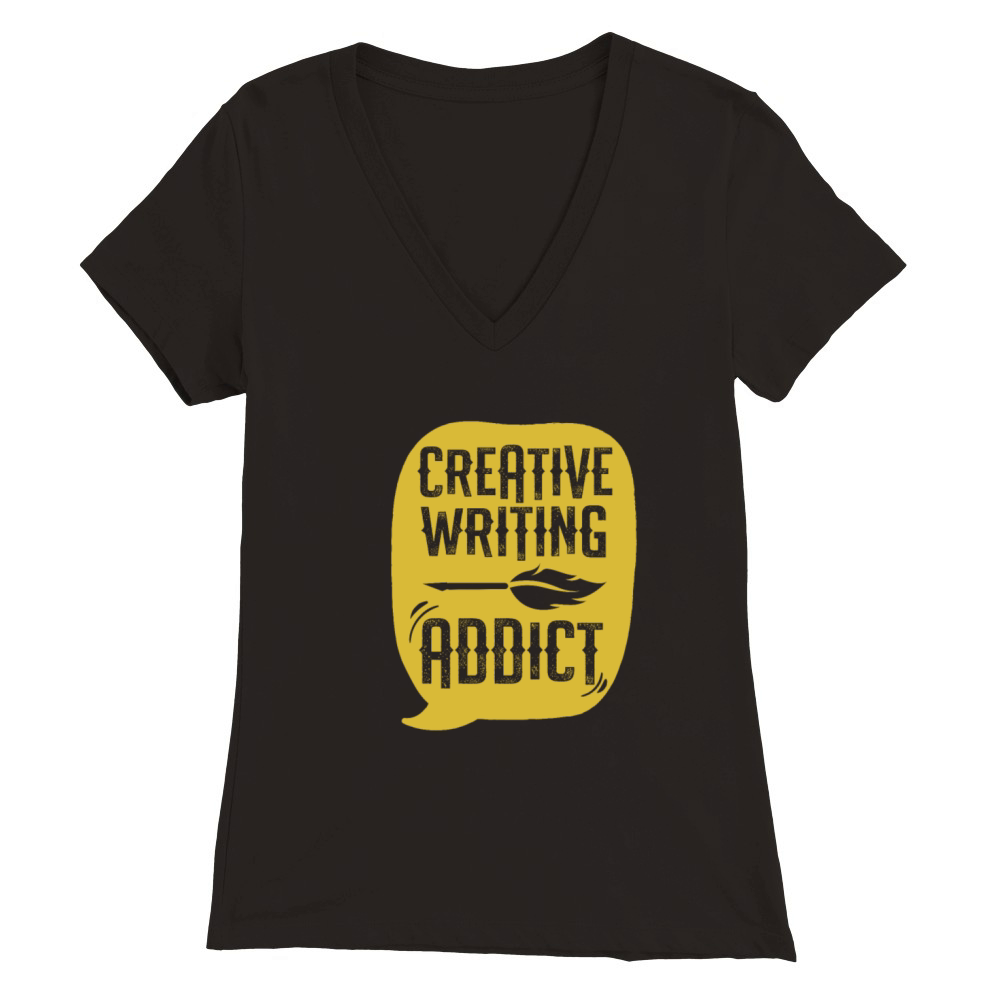 Funny Creative Writing Addict gift Premium Womens V-Neck T-shirt