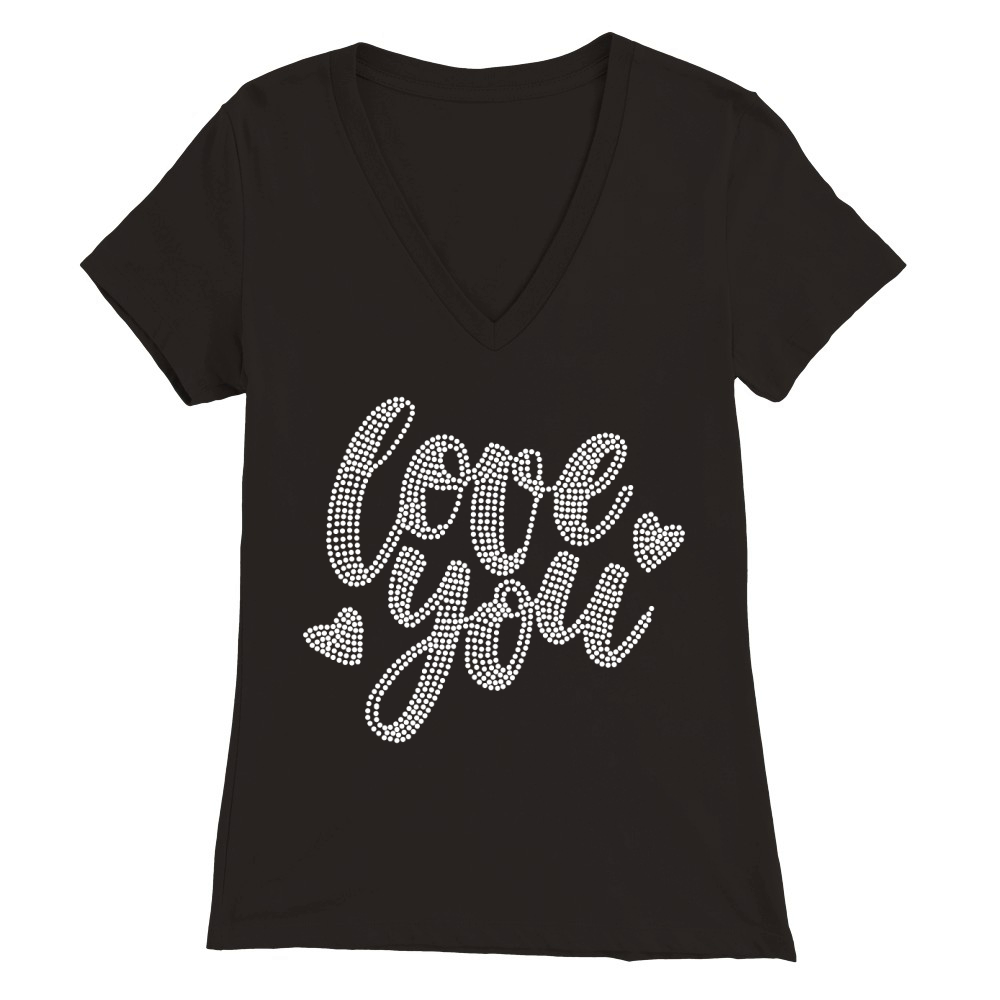 Love you 10 Premium Womens V-Neck T-shirt