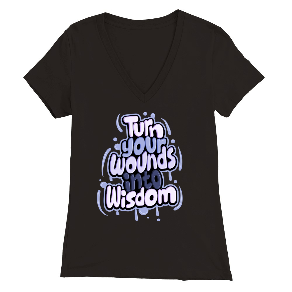 Turn your wounds into Wisdom Premium Womens V-Neck T-shirt