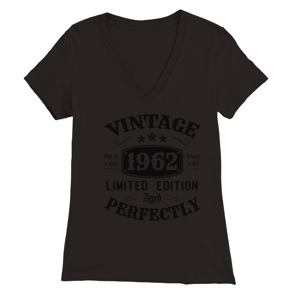 Vintage 1962 Limited Edition Aged Perfectly Premium Womens V-Neck T-shirt