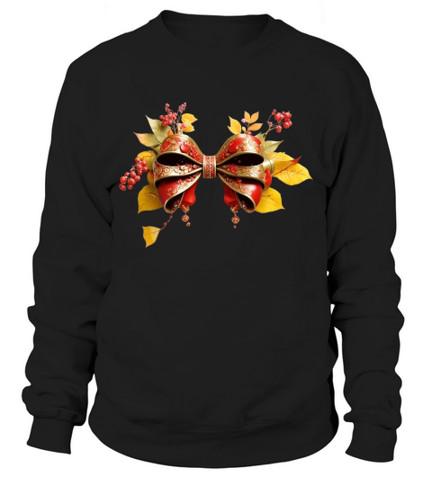 Fall Coquette bow sublimation 02 Sweatshirt Unisex