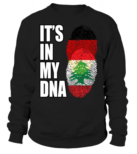 German And Lebanese Mix DNA Flag Heritage Sweatshirt Unisex