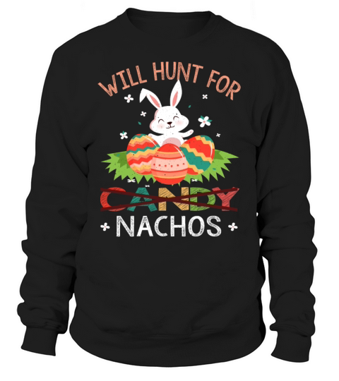 Nachos Kawaii Bunny Easter Day Easter Sunday Sweatshirt Unisex