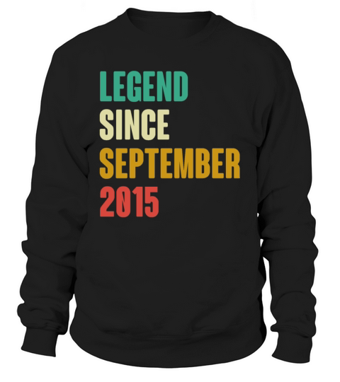 September 2015 7th Birthday 7 Years Old Bday Gift Sweatshirt Unisex