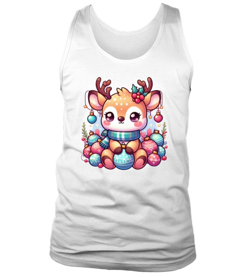Cute Deer Christmas Watercolor Clipart3 Tank Top Unisex