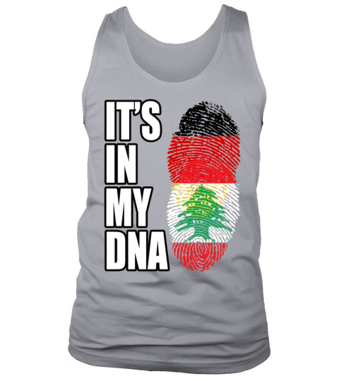 German And Lebanese Mix DNA Flag Heritage Tank Top Unisex