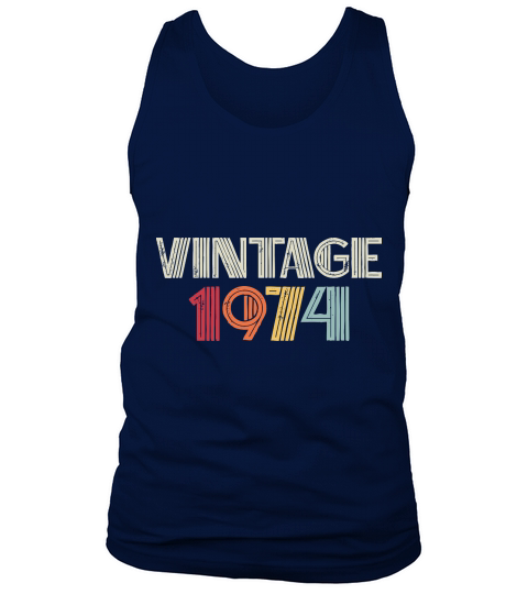 Vintage 1974 Birthday Tank Top Unisex