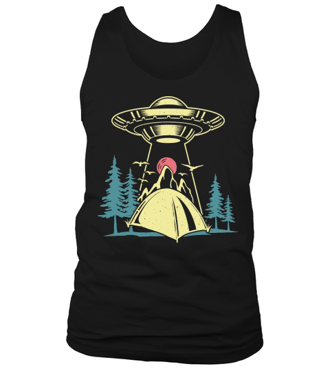 Vintage UFO Alien camping mountain Tank Top Unisex