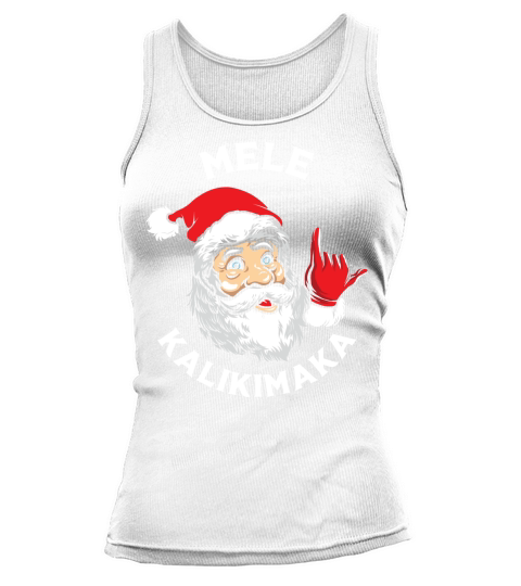 Retro Christmas Mele Kalikimaka Santa Claus Shaka Tank top Woman