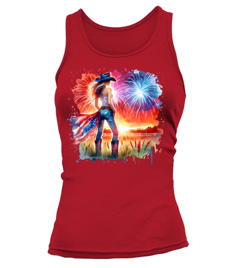 Watercolor Cowgirl 02 Tank top Woman