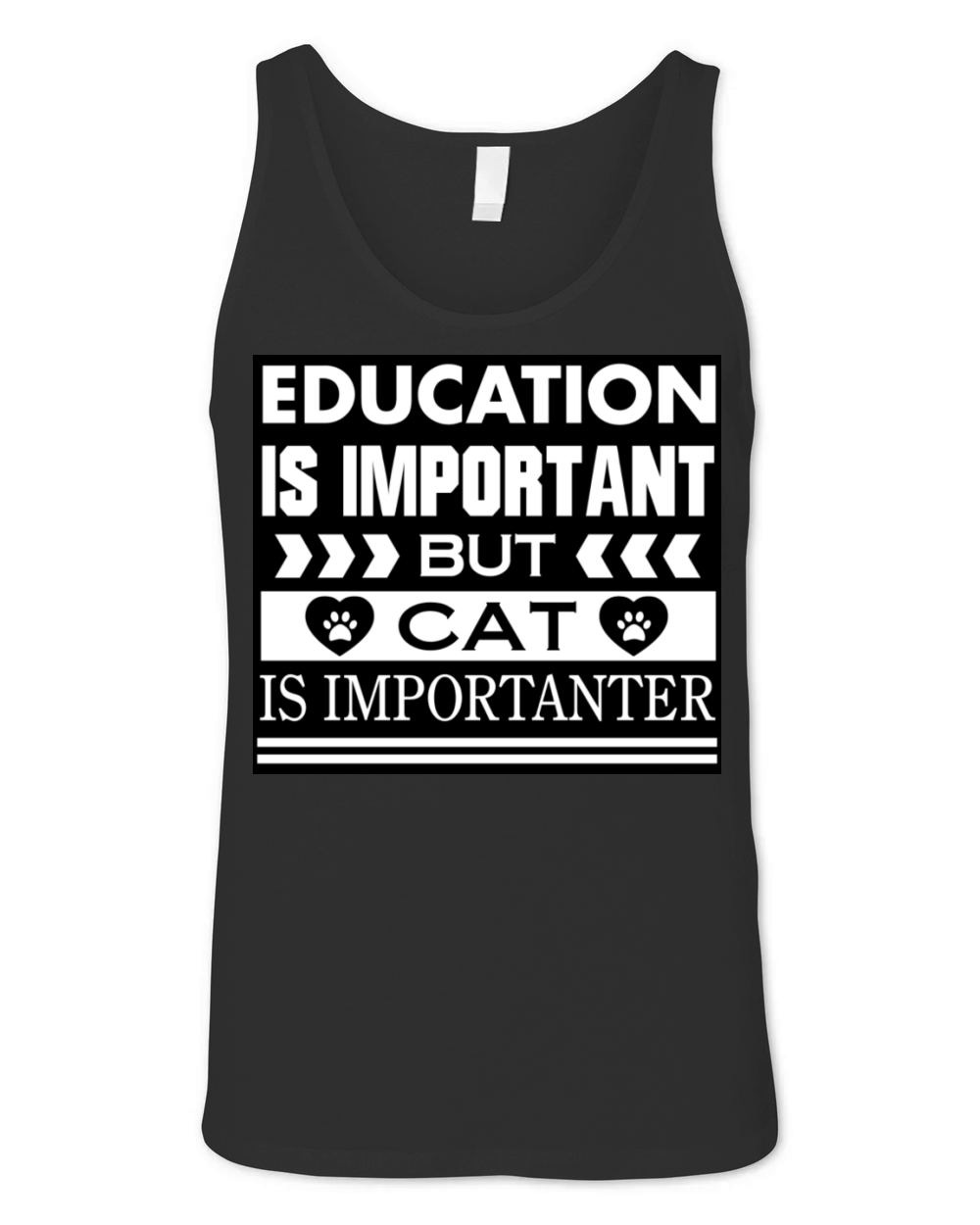 Education Is Important But Cat Is Importanter Unisex Jersey Tank