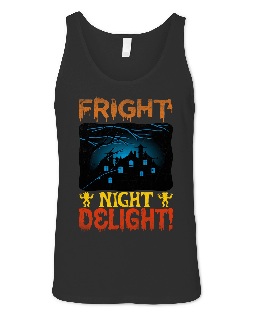 Fright night delight Halloween Unisex Jersey Tank