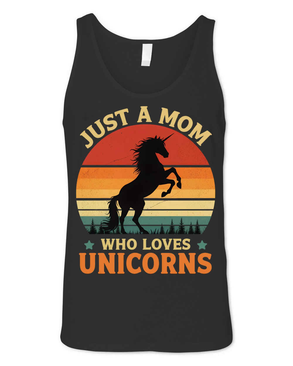 Just a mom who love unicorns Unisex Jersey Tank