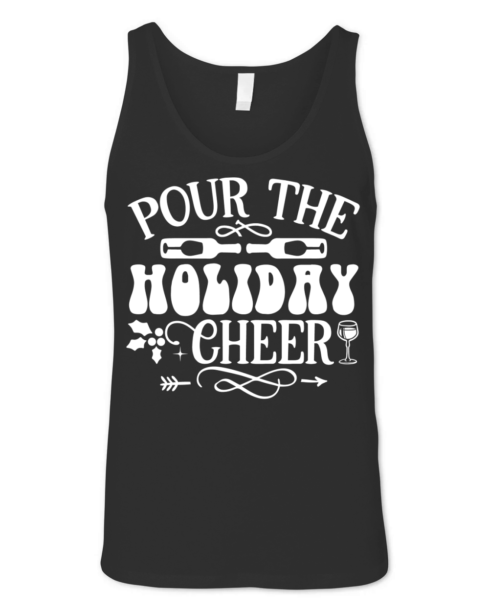 Pour the holiday cheer Unisex Jersey Tank