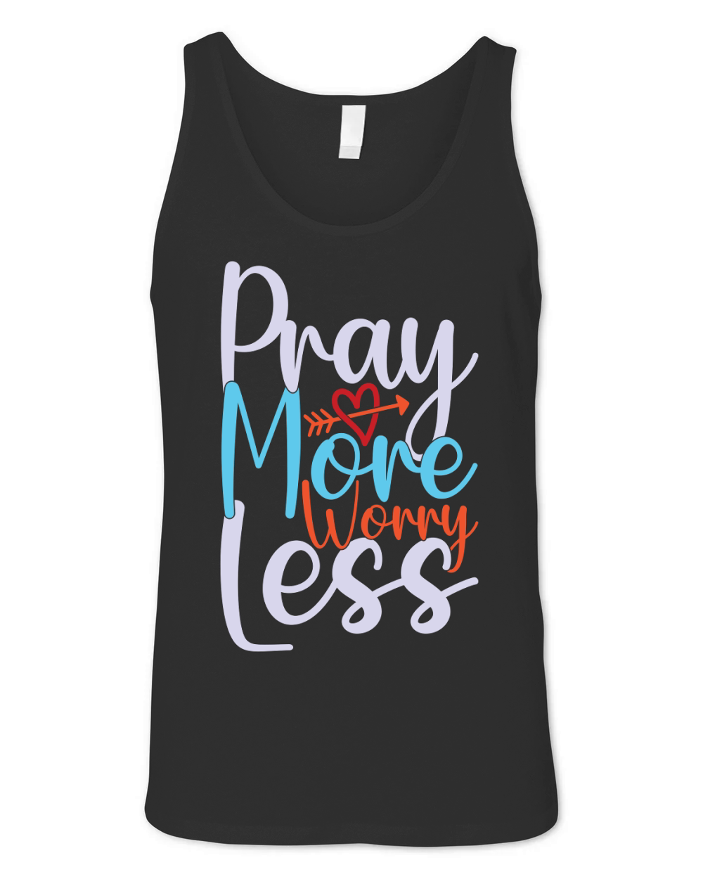 Pray More Worry Less Unisex Jersey Tank