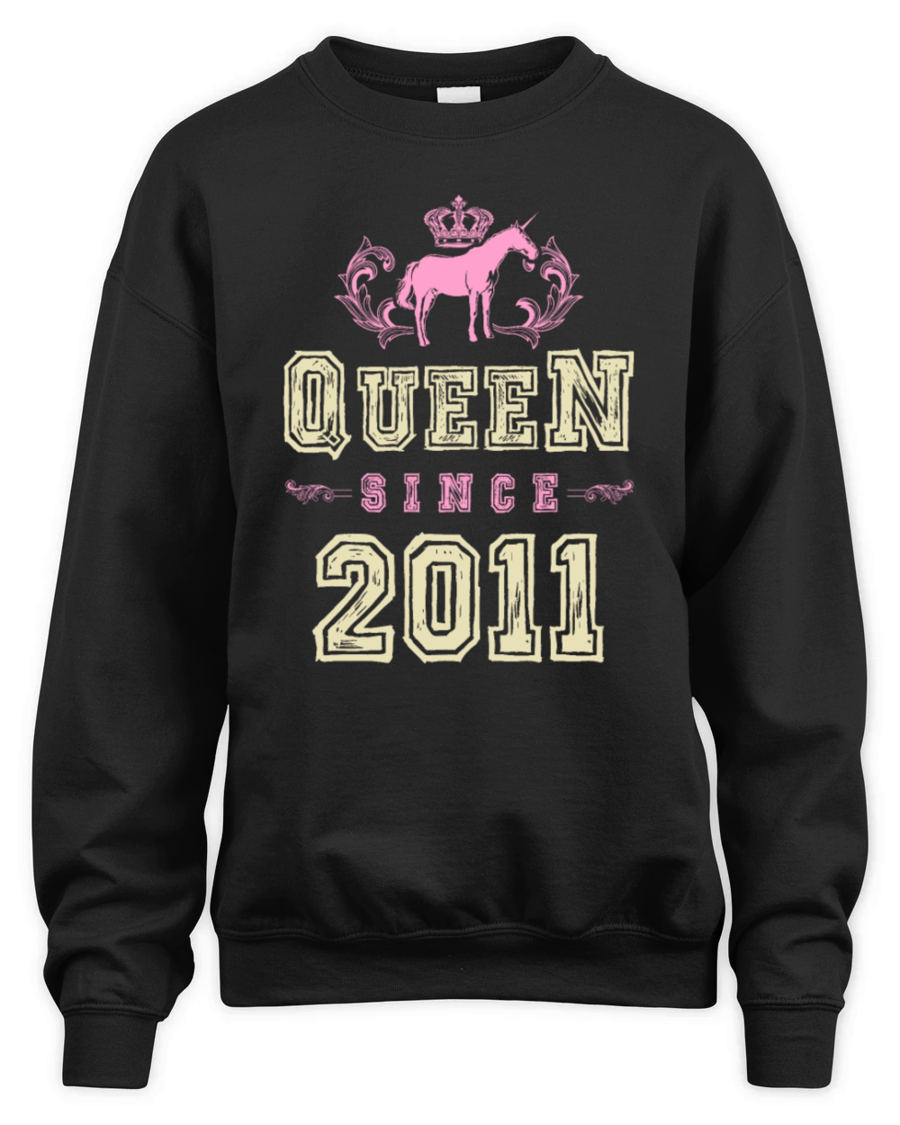 2011 Queen unicorn Unisex Premium Crewneck Sweatshirt