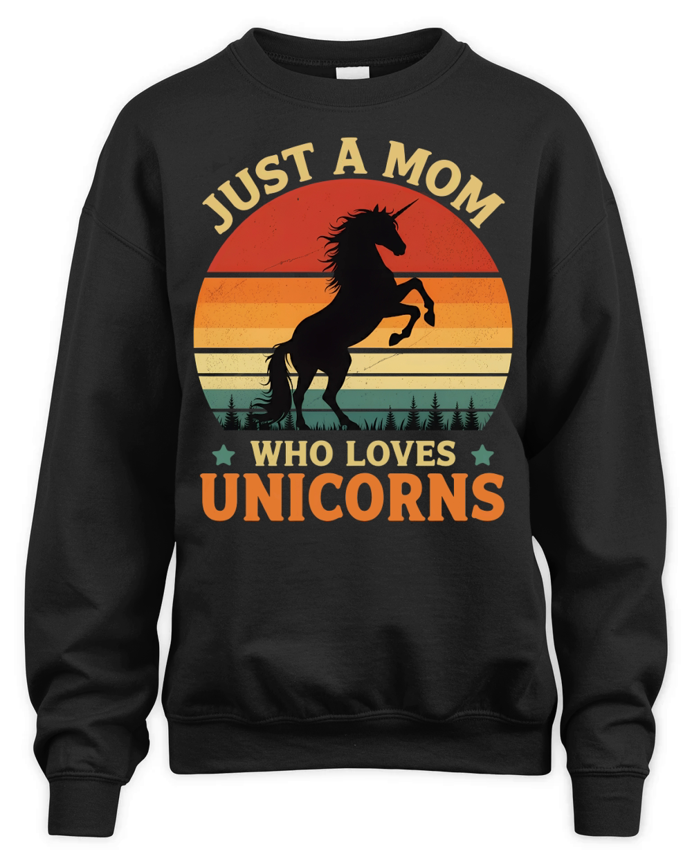 Just a mom who love unicorns Unisex Premium Crewneck Sweatshirt