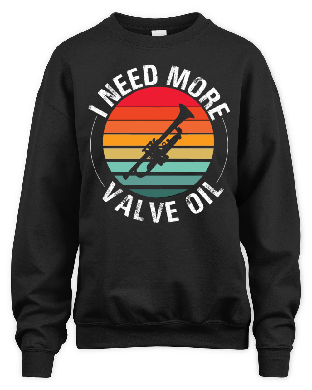 Trumpeter Vintage Valve Oil Marching Band Trumpet Unisex Premium Crewneck Sweatshirt