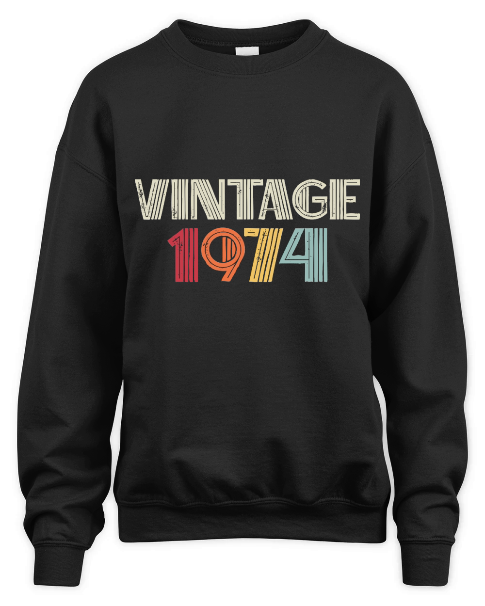 Vintage 1974 Birthday Unisex Premium Crewneck Sweatshirt