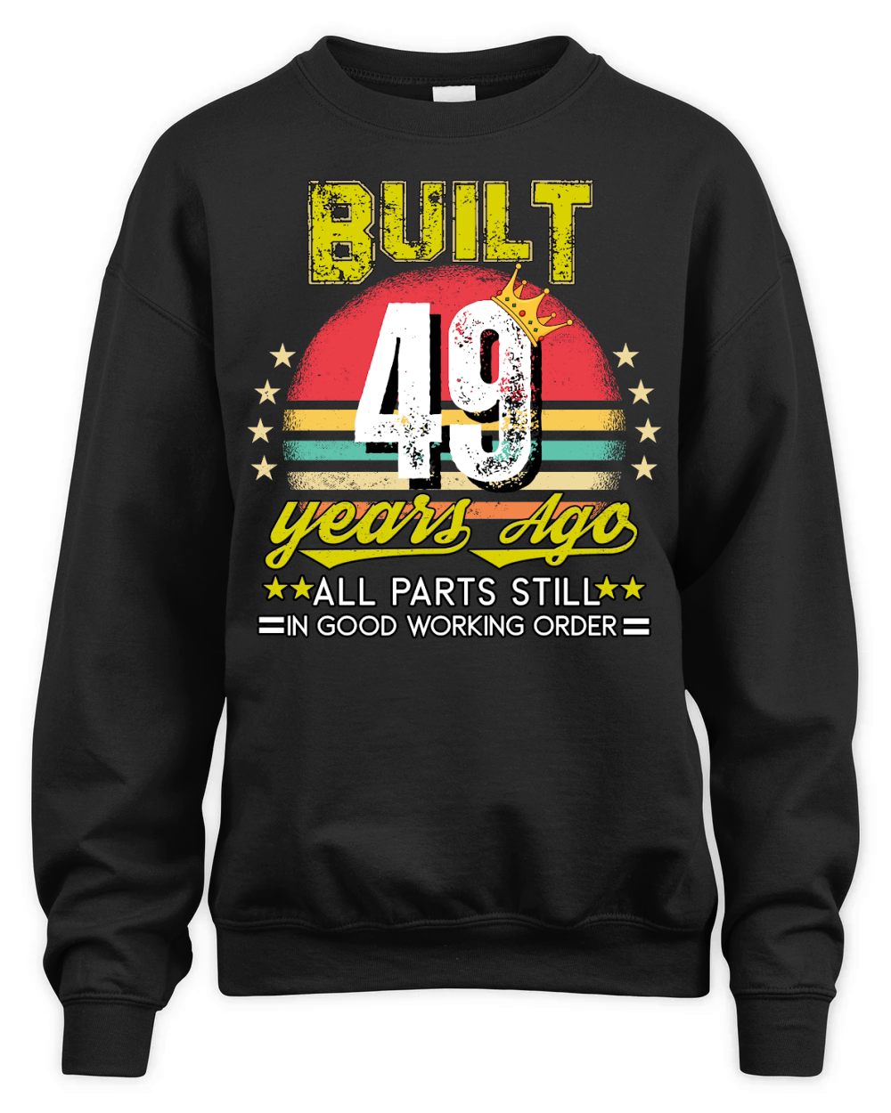 Vintage Birthday 49 Unisex Premium Crewneck Sweatshirt