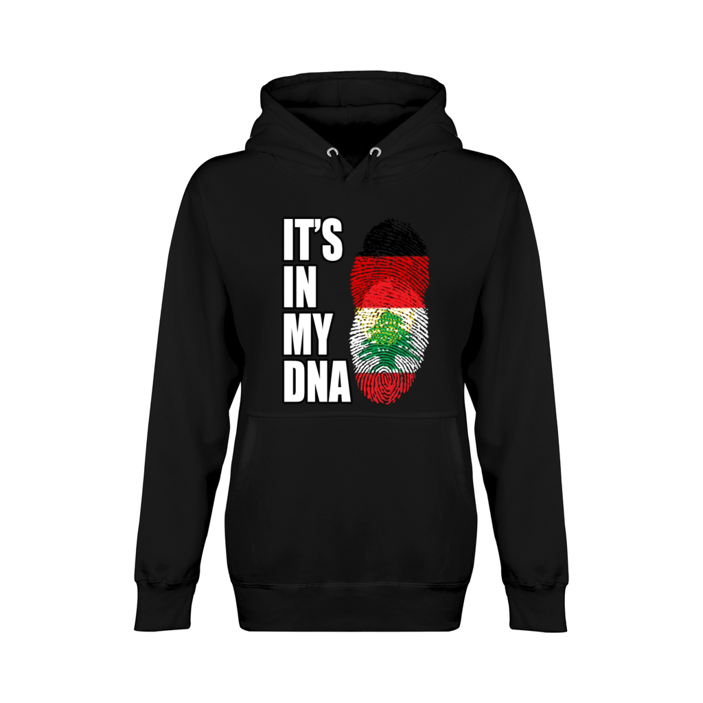 German And Lebanese Mix DNA Flag Heritage Unisex Premium Pullover Hoodie
