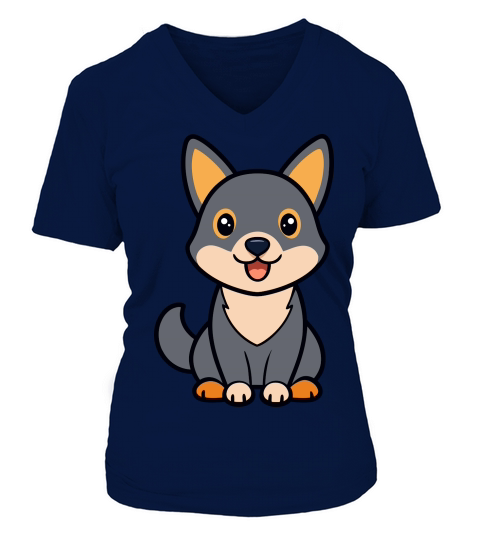 Australian Kelpie 03 V-neck T-Shirt Woman